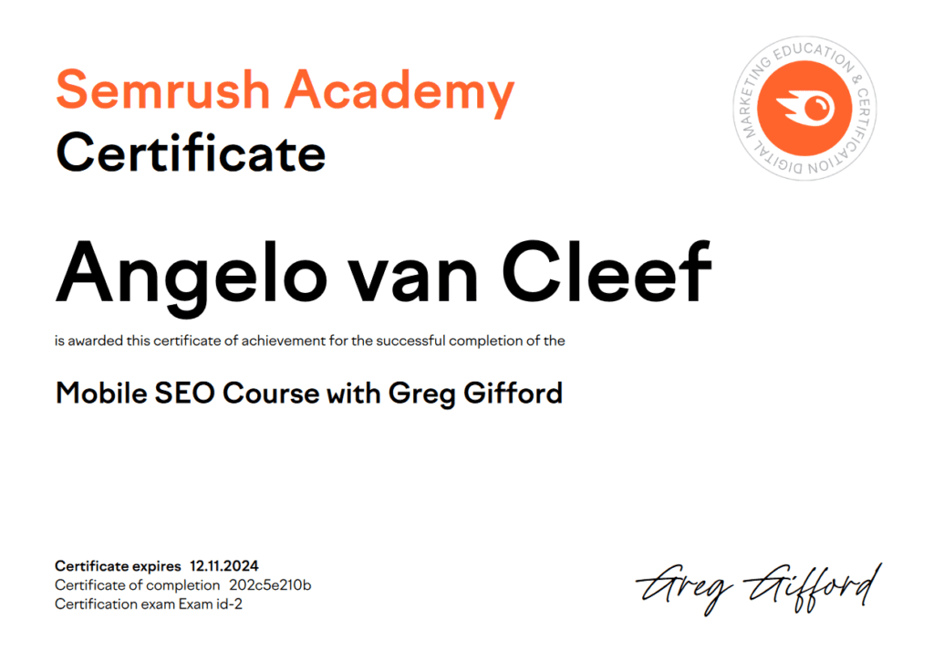 Mobile SEO Course with Greg Gifford